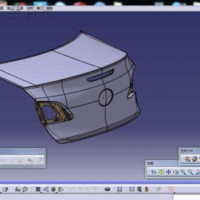 某汽车后背门及后背门内板 3D模型