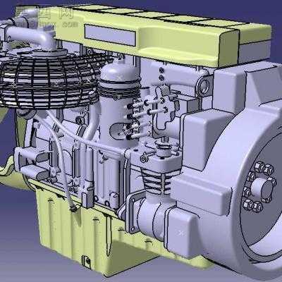 底特律柴油发动机 3D模型