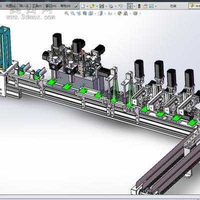 铣槽挑线机SW设计三维模型 3D模型