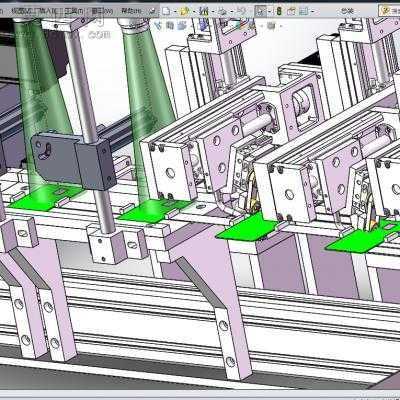 铣槽挑线机SW设计三维模型 3D模型