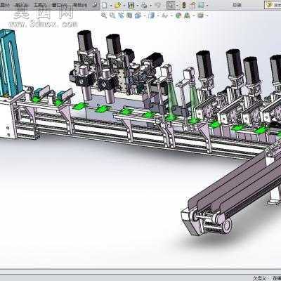 铣槽挑线机SW设计三维模型 3D模型