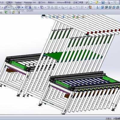 差速链输送线 3D模型