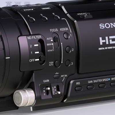 索尼Sony hvr z1u hi-def高清摄像机模型3D图纸 3D模型
