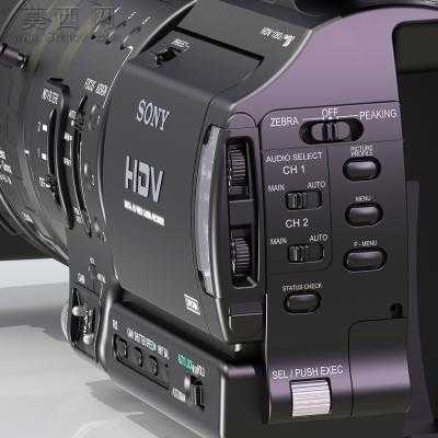 索尼Sony hvr z1u hi-def高清摄像机模型3D图纸 3D模型