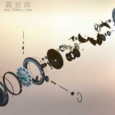 怀表 3D模型