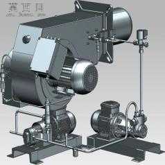 旋风式燃烧器油料燃烧器 3D模型