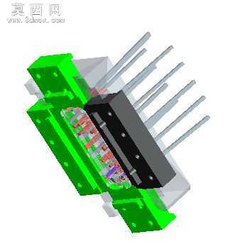 手机模具图模具拆模结构图 3D模型