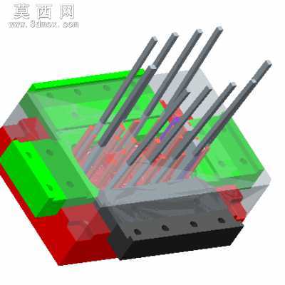 手机模具图模具拆模结构图 3D模型