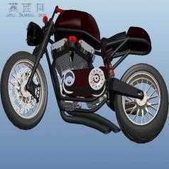 Madmax 250经典摩托车PROE设计 3D模型