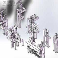 车身地板焊接夹具SW设计 3D模型