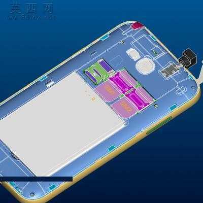 5寸智能手机含内部结构 3D模型