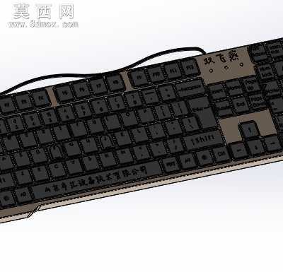 工业机器臂键盘四驱车挖掘机制动器 3D模型