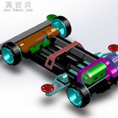 工业机器臂键盘四驱车挖掘机制动器 3D模型