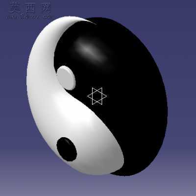 CATIA 阴阳鱼太极图 3D模型