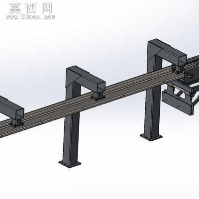 铝型材切割自动定尺设备 3D模型