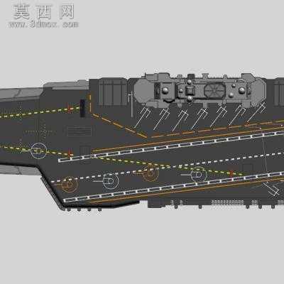 辽宁号航空母舰 3D模型设计,