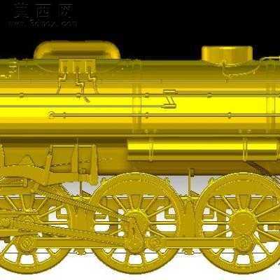 蒸汽火车头 3D模型,MAX