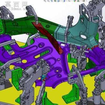 侧板焊接定位夹具 3D模型