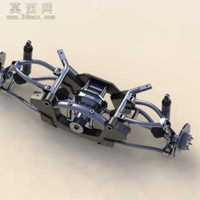 多连杆式独立后悬挂系统 3D模型