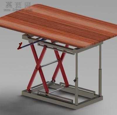 工作台高度调整机构 3D模型