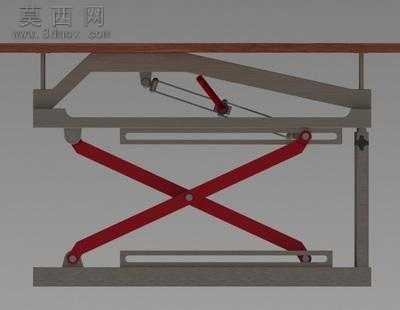 工作台高度调整机构 3D模型