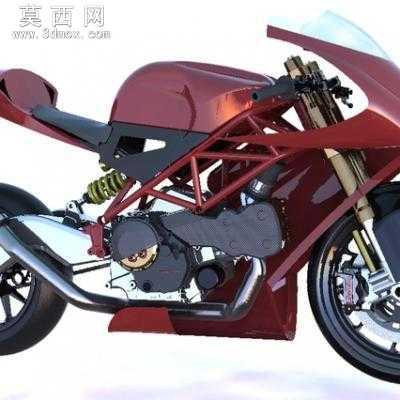 杜卡迪摩托车引擎 3D模型
