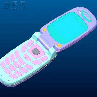翻盖手机结构 3D模型