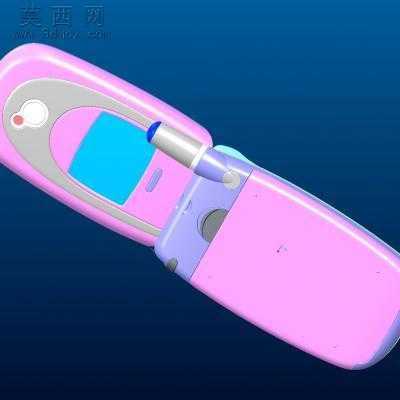 翻盖手机结构 3D模型