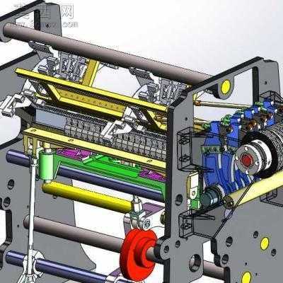 自动化经纬网编织机 3D模型