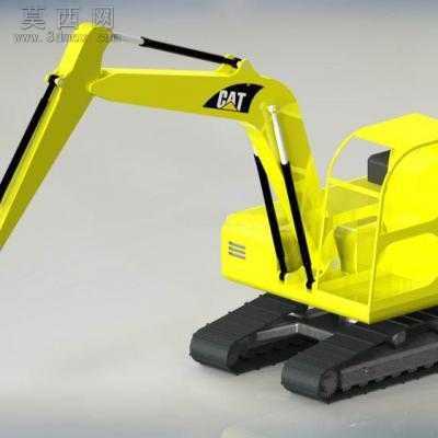 履带式挖掘机 3D模型