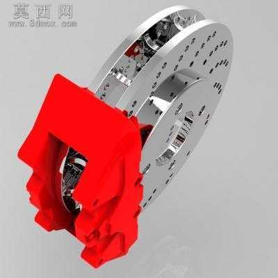 汽车刹车盘、盘式制动轮胎轮毂、制动器、悬架模型集合 3D模型,Sldpr