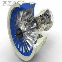 普惠1000G纯电力发动机 3D模型