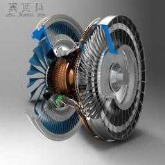 普惠1000G纯电力发动机 3D模型