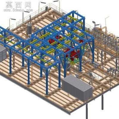 管道结构设计用于船舶 3D模型