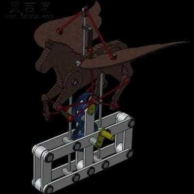 机械式飞马 3D模型
