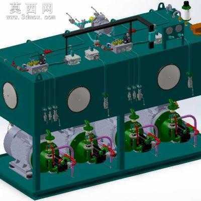 电机泵组HPU-5000L-75KW×4 3D模型