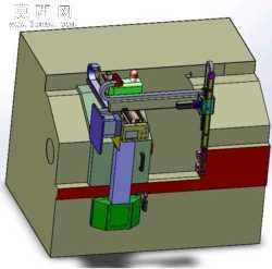 数控车床自动上料机械手 3D模型