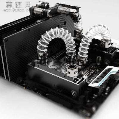 水冷式电脑主板PROE设计 3D模型