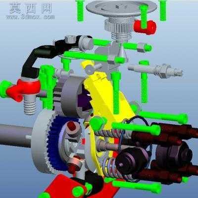 VE型分配泵--柴油机燃油泵PROE设计 3D模型