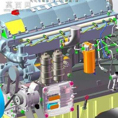 MTU柴油发动机SW设计 3D模型