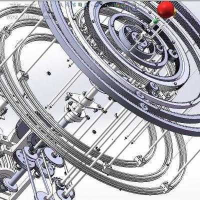 机械结构模拟太阳系行星运动SW设计 3D模型
