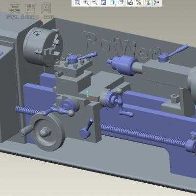 高精度车床三维模型 3D模型