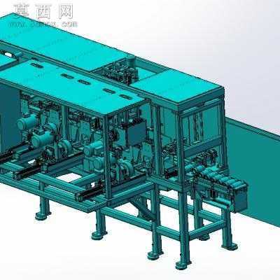 电机轴承抛光组装机器全套模型 3D模型