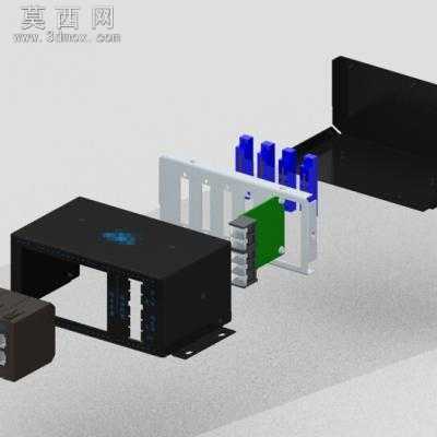 信号电源防雷器 三维模型 3D模型