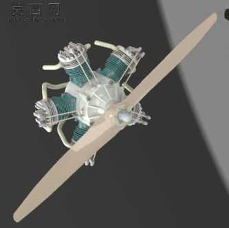 飞机引擎发动机 3D模型