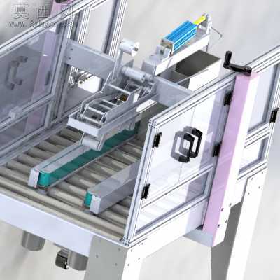 全自动封箱机纸箱的封箱包装设备 3D模型