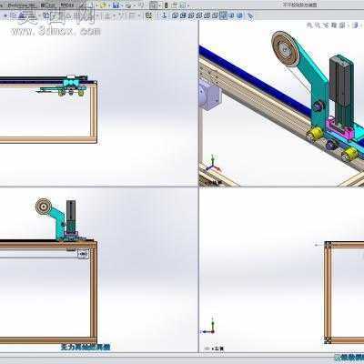 不干胶贴胶机 3D模型