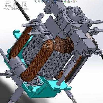 电机内部定子转子结构SW设计 3D模型