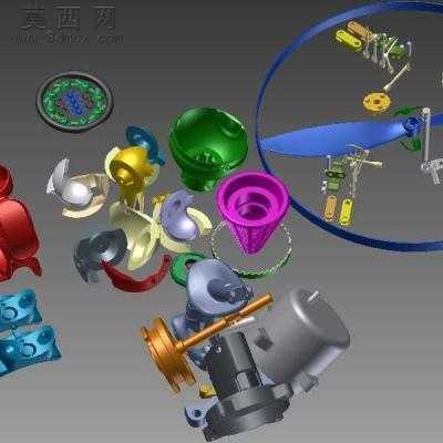 陀螺泵PROE设计 3D模型