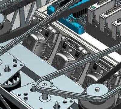 钣金机器人带转弯结构 3D模型